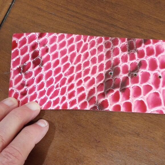 Mariella Burani Pink And Black Leather Snakeskin 3\